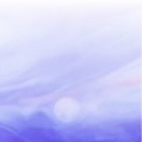 an abstract painting of a blue sky with purple clouds