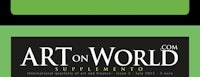 the logo for art on world